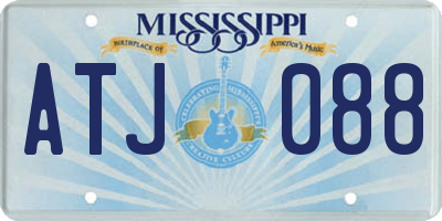 MS license plate ATJ088