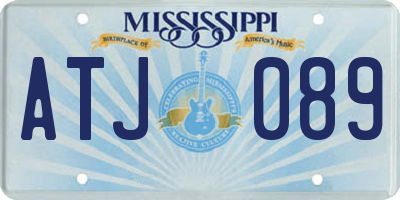 MS license plate ATJ089