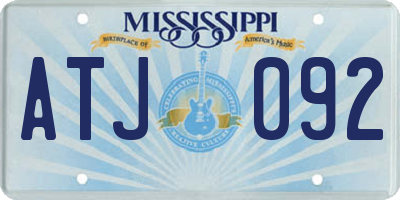 MS license plate ATJ092