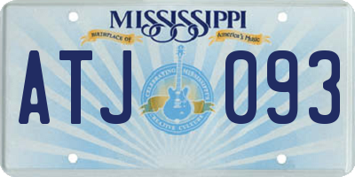 MS license plate ATJ093