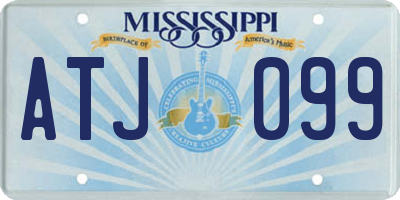 MS license plate ATJ099