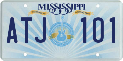 MS license plate ATJ101