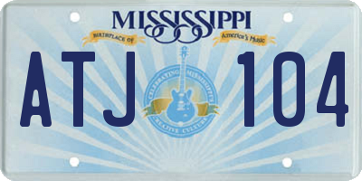 MS license plate ATJ104
