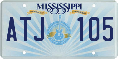 MS license plate ATJ105