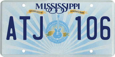 MS license plate ATJ106