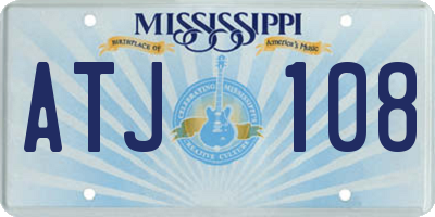 MS license plate ATJ108