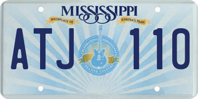 MS license plate ATJ110
