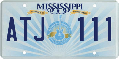 MS license plate ATJ111