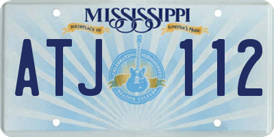 MS license plate ATJ112