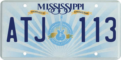 MS license plate ATJ113