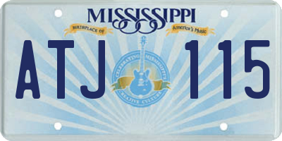 MS license plate ATJ115