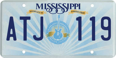 MS license plate ATJ119