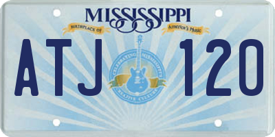 MS license plate ATJ120
