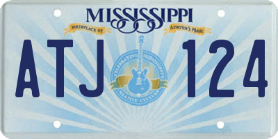 MS license plate ATJ124