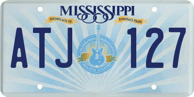 MS license plate ATJ127