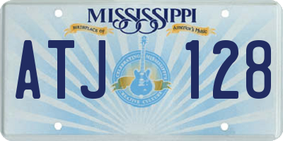 MS license plate ATJ128