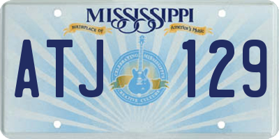 MS license plate ATJ129
