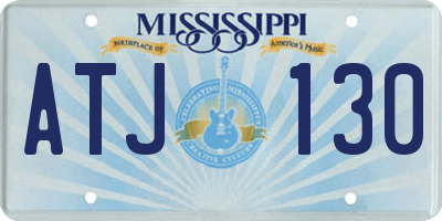 MS license plate ATJ130