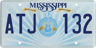 MS license plate ATJ132