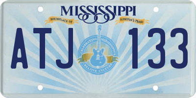 MS license plate ATJ133