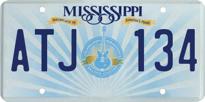 MS license plate ATJ134