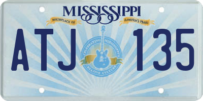 MS license plate ATJ135