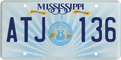 MS license plate ATJ136