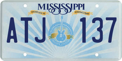 MS license plate ATJ137
