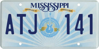 MS license plate ATJ141