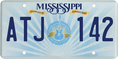 MS license plate ATJ142