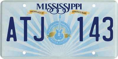 MS license plate ATJ143