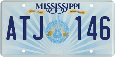 MS license plate ATJ146