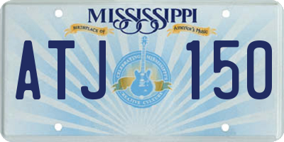 MS license plate ATJ150