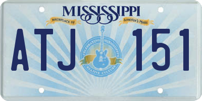 MS license plate ATJ151