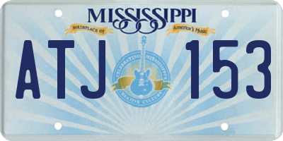 MS license plate ATJ153