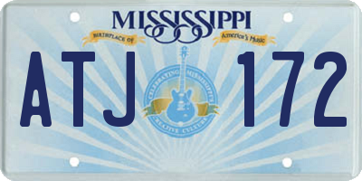 MS license plate ATJ172