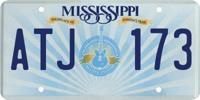 MS license plate ATJ173