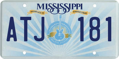 MS license plate ATJ181