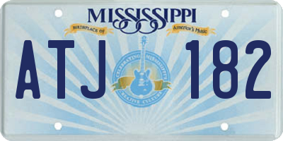 MS license plate ATJ182