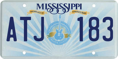MS license plate ATJ183