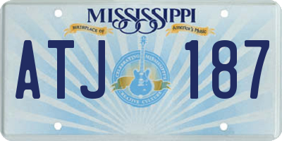 MS license plate ATJ187