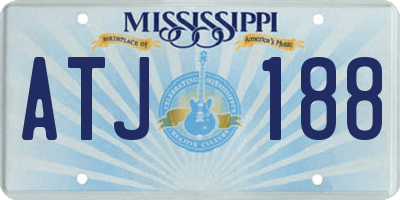MS license plate ATJ188