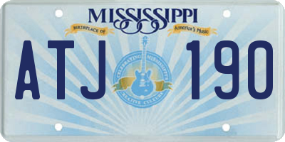 MS license plate ATJ190