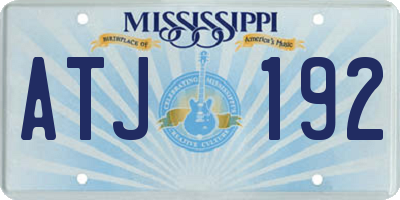 MS license plate ATJ192
