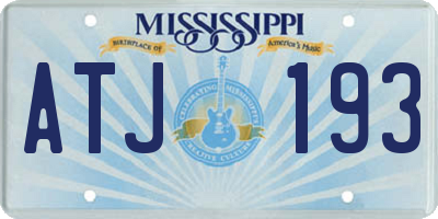 MS license plate ATJ193