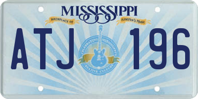 MS license plate ATJ196