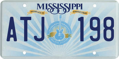 MS license plate ATJ198