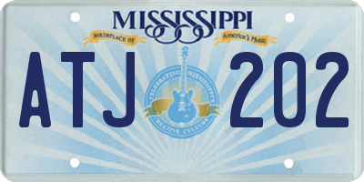 MS license plate ATJ202