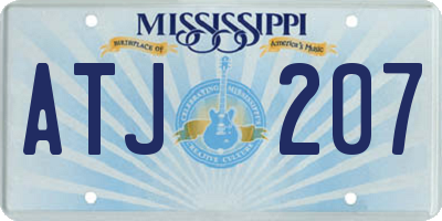 MS license plate ATJ207