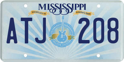 MS license plate ATJ208